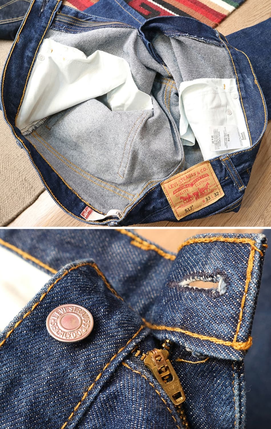 10s levis 리바이스 517 부츠컷 데님  33사이즈 멕시코  상품이미지7