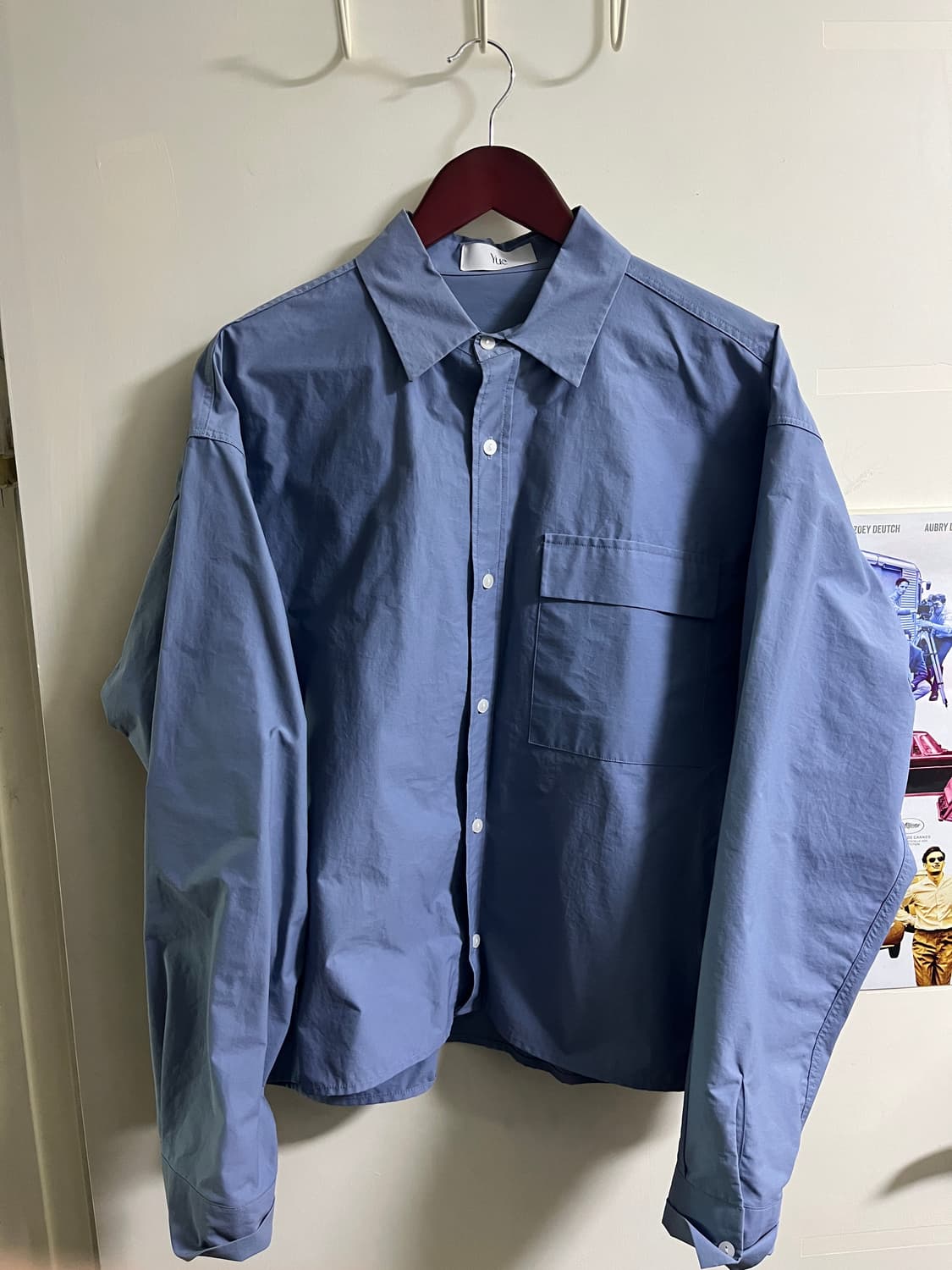 하늘색 오버핏 셔츠 상품이미지1