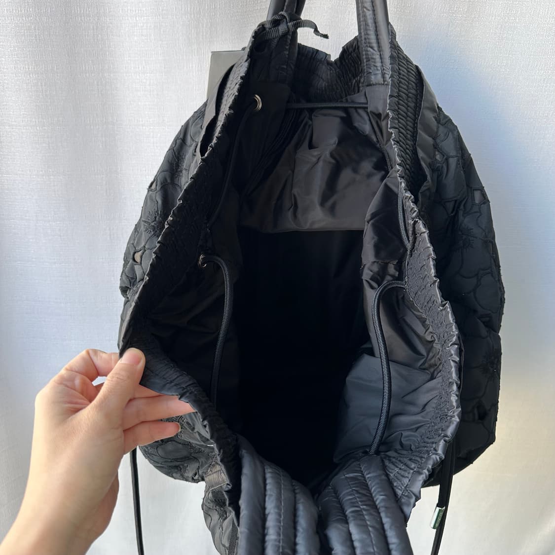 Moncler x Simone Rocha PARACHUTE Bag 블랙 상품이미지8