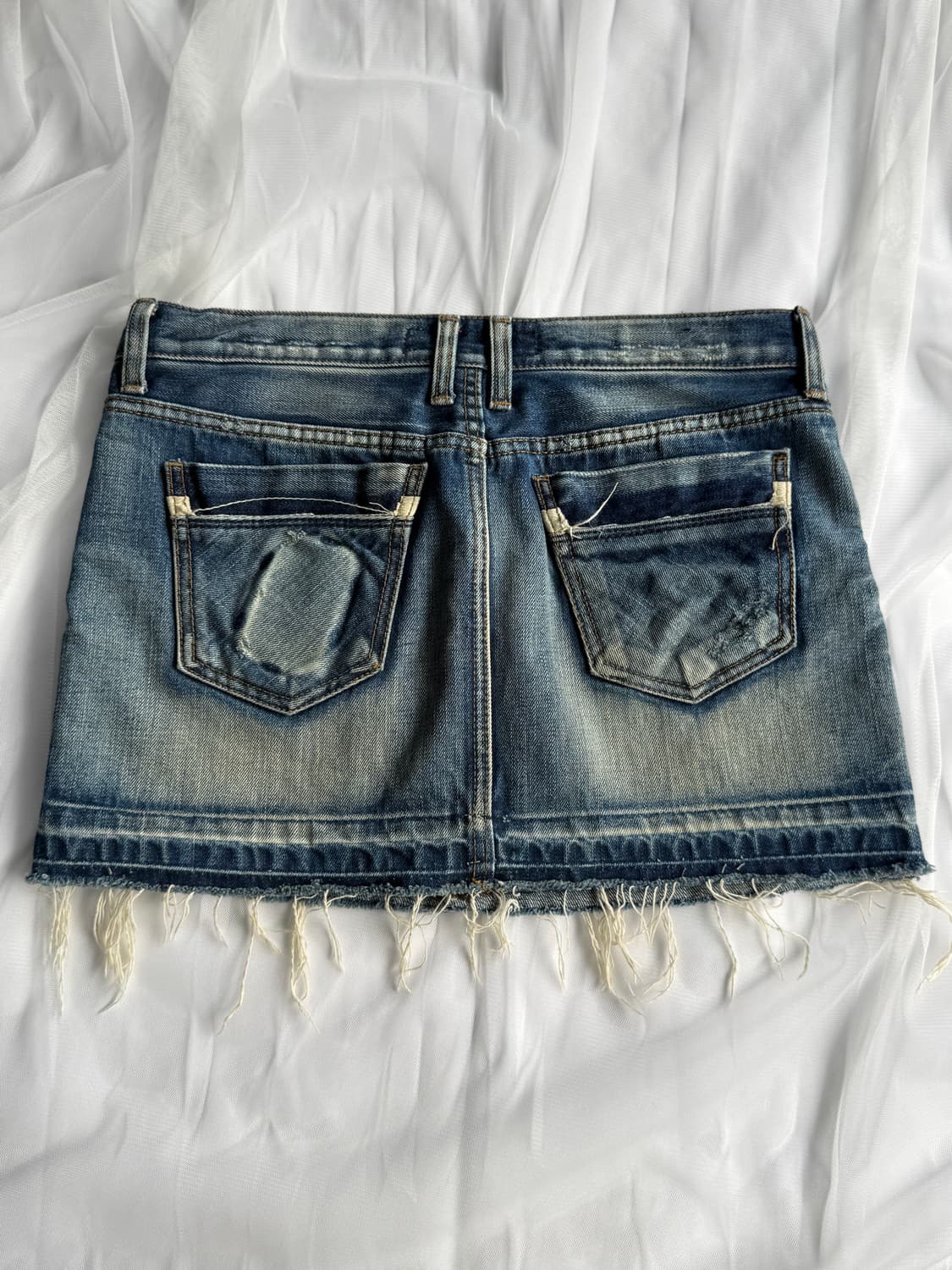컷오프 워싱 데님스커트 상품이미지2