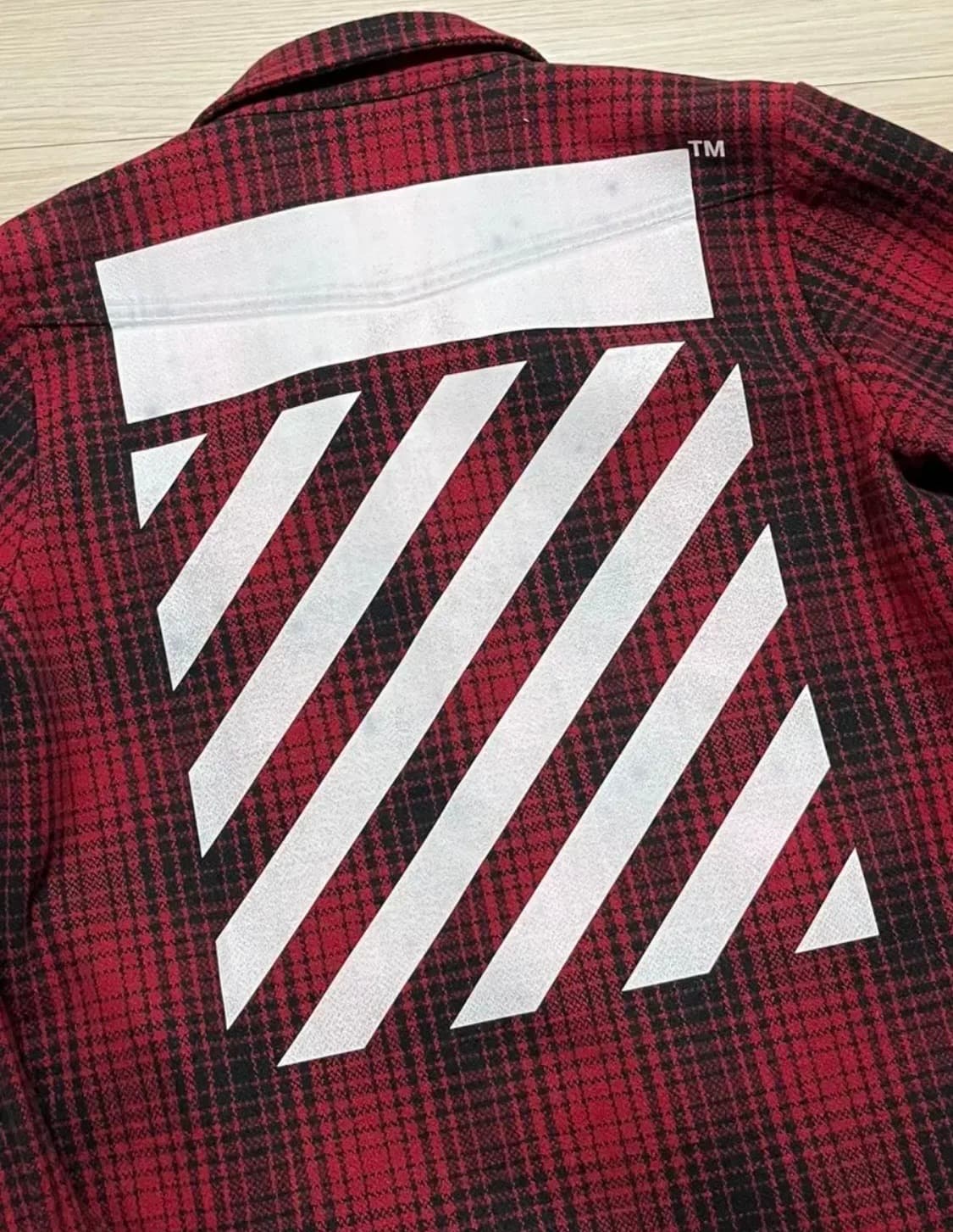 오프화이트 체크 셔츠 자켓 s 상품이미지3