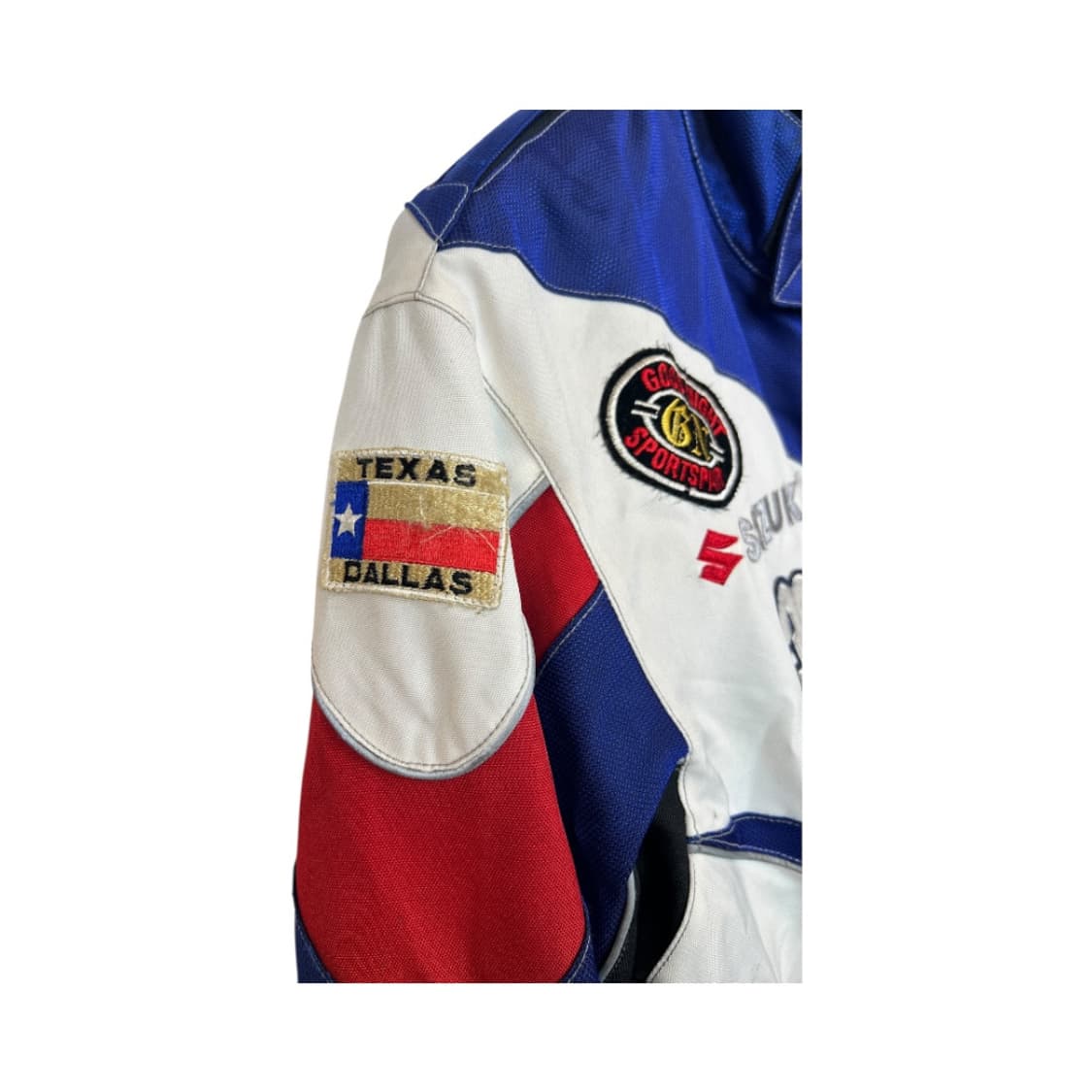 L) 스즈키 빈티지 레이싱 자켓 블루/화이트 컬러블록 OJ-054 상품이미지3