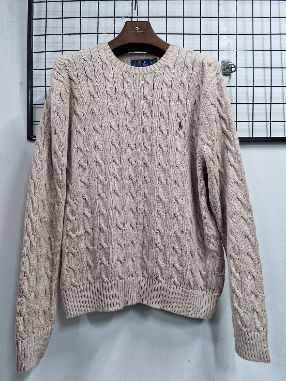 105XL 폴로 랄프로렌 케이블 니트 베이지. 상품이미지1