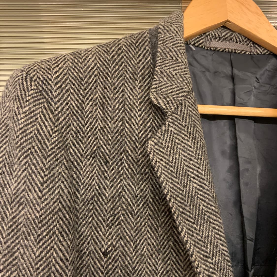 일본 빈티지 헤링본 투버튼자켓 상품이미지2