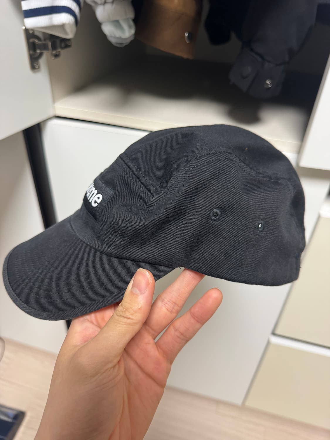 슈프림 워시드 치노 트윌 캠프캡 블랙 상품이미지4