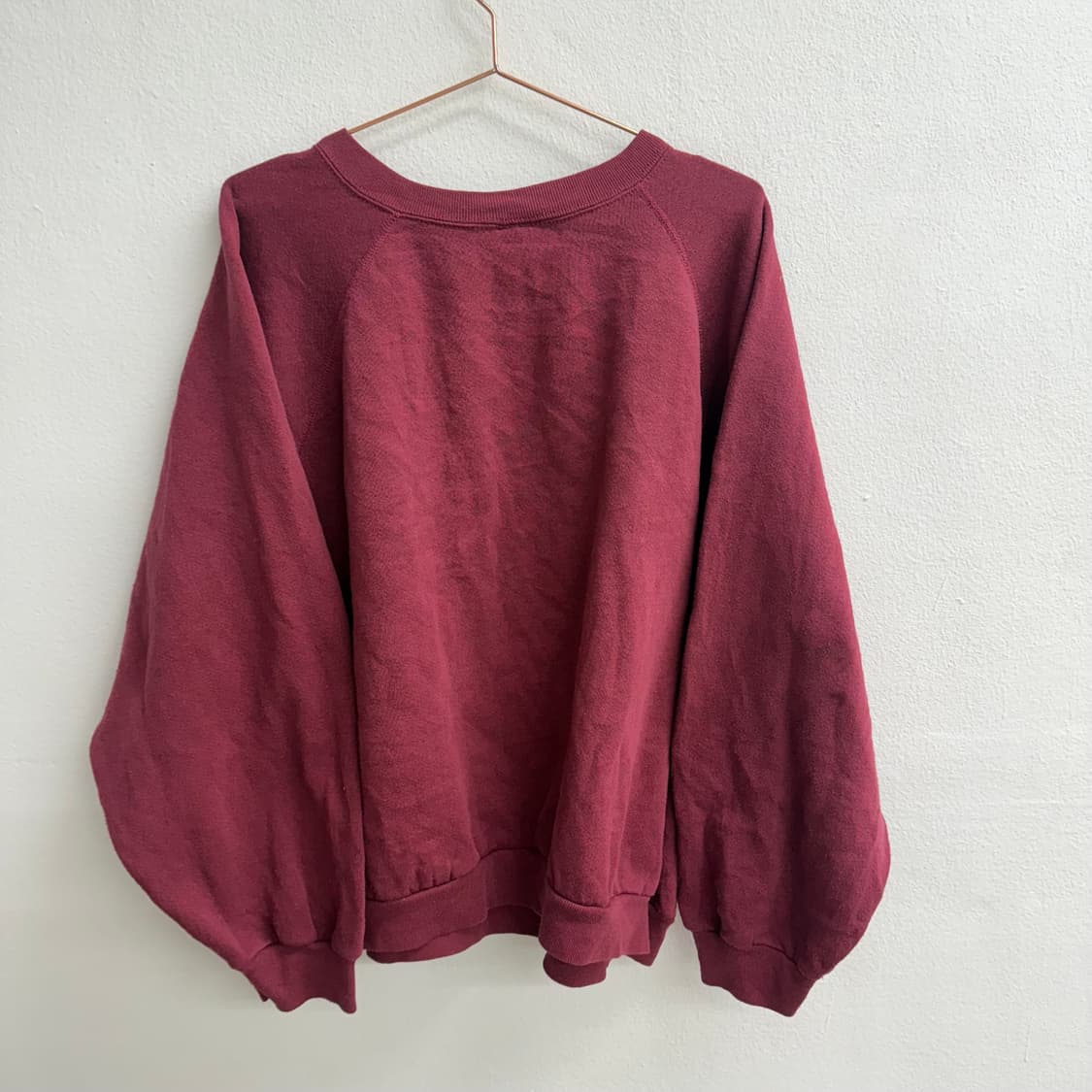 90s usa tultex 버건디 맨투맨 M 상품이미지4