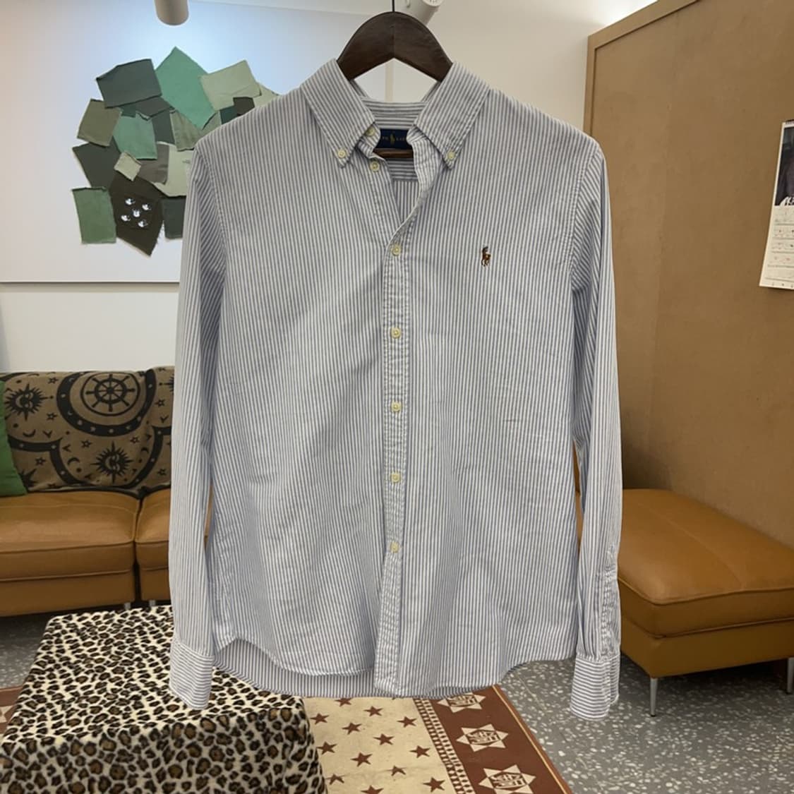 폴로 랄프로렌 모던 캐주얼 스트라이프 옥스포드 셔츠 L C09390 상품이미지3
