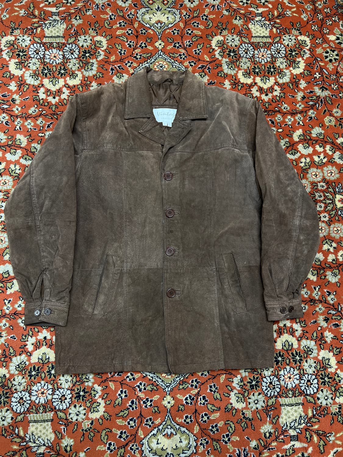 [실측 XL] 빈티지 돈피 오버핏 레더 카코트  상품이미지1