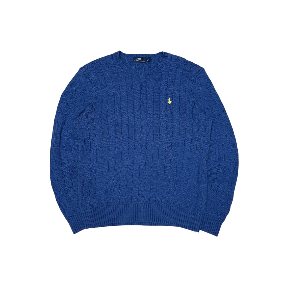 [M] 폴로 블루 케이블 니트 상품이미지3