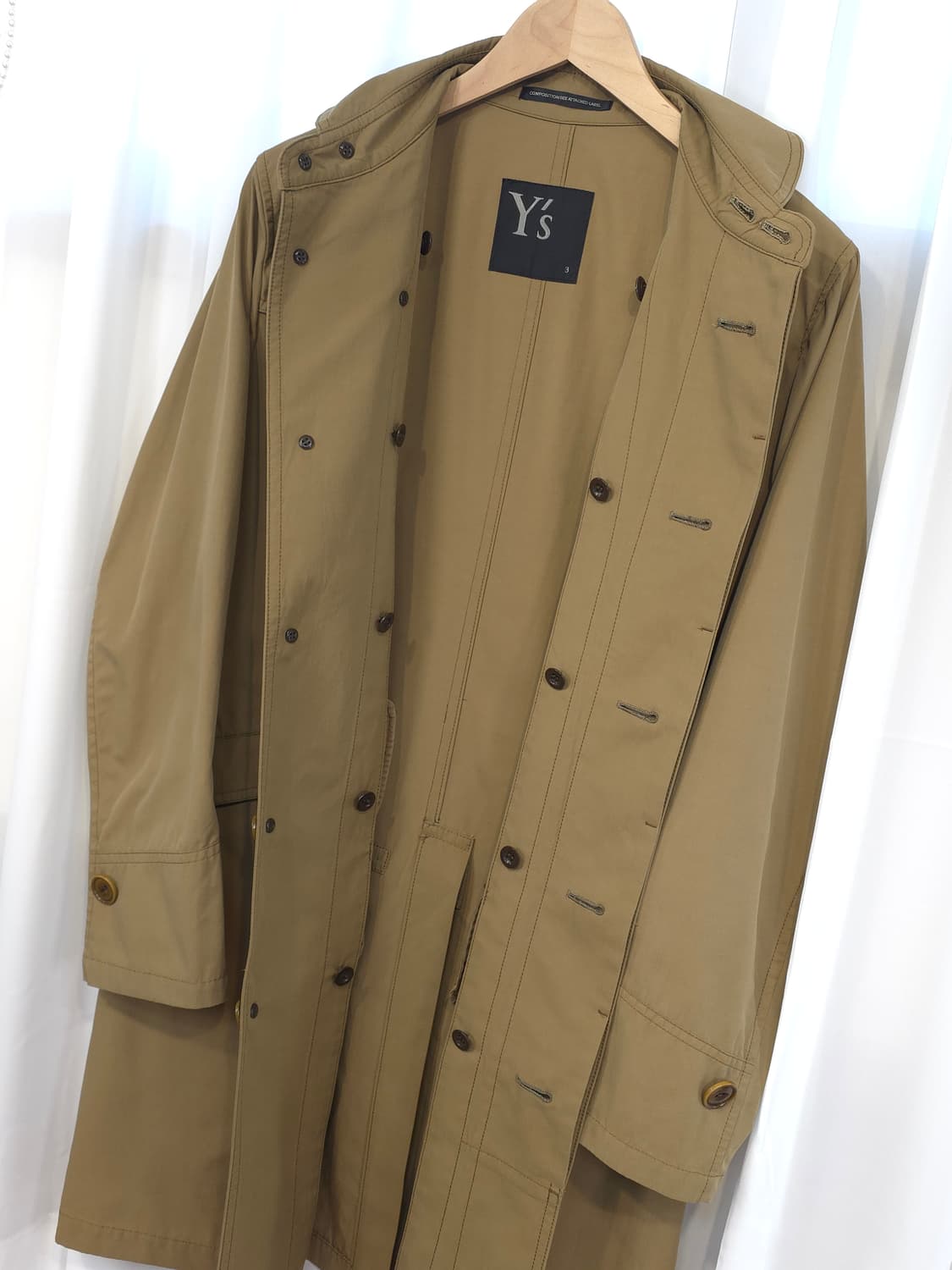 요지야마모토 Y's 베이지 트렌치 코트  상품이미지6