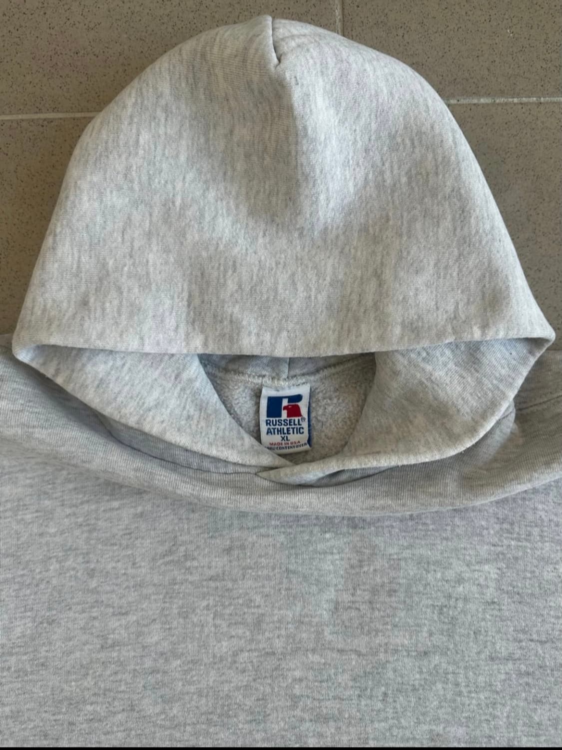 90s 빈티지 러셀 후드 밝은 그레이 XL USA 상품이미지5