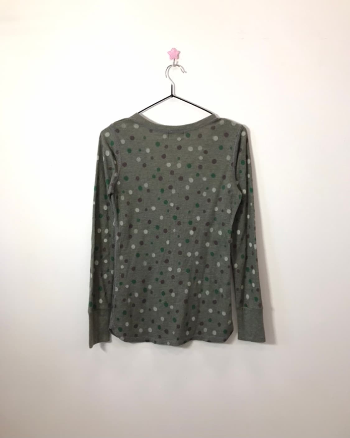 Jpn Olive Green Polka Dot T-shirts 상품이미지2