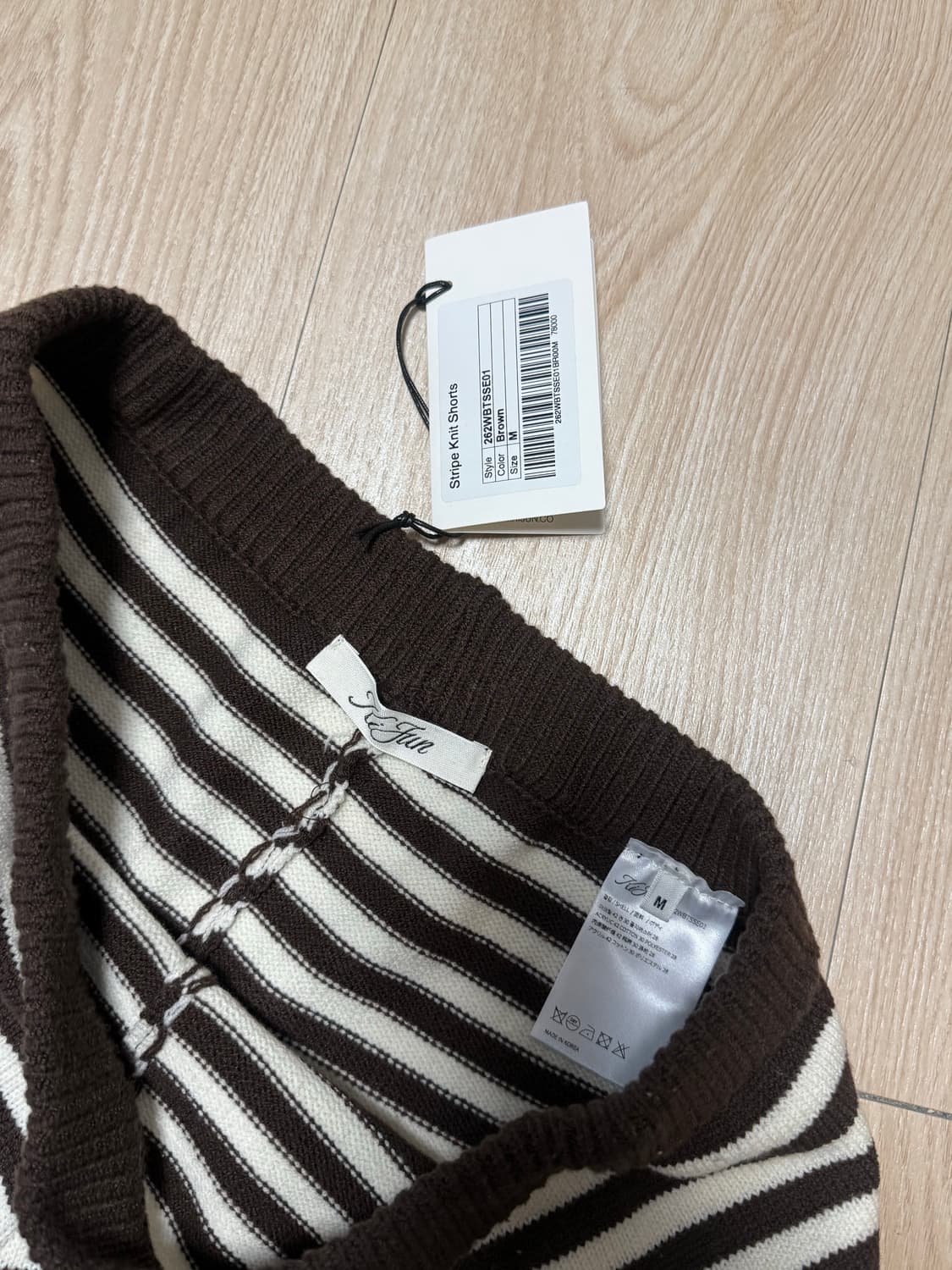 kijun 스트라이프 니트 쇼츠 팬츠 상품이미지6