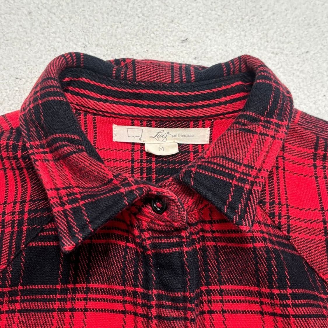 LEVI'S 폴란넬 체크 웨스턴 셔츠 레드 M 상품이미지4