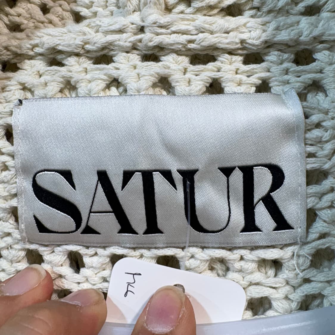 [L] SATUR 새터 그물 후드 니트 상품이미지7