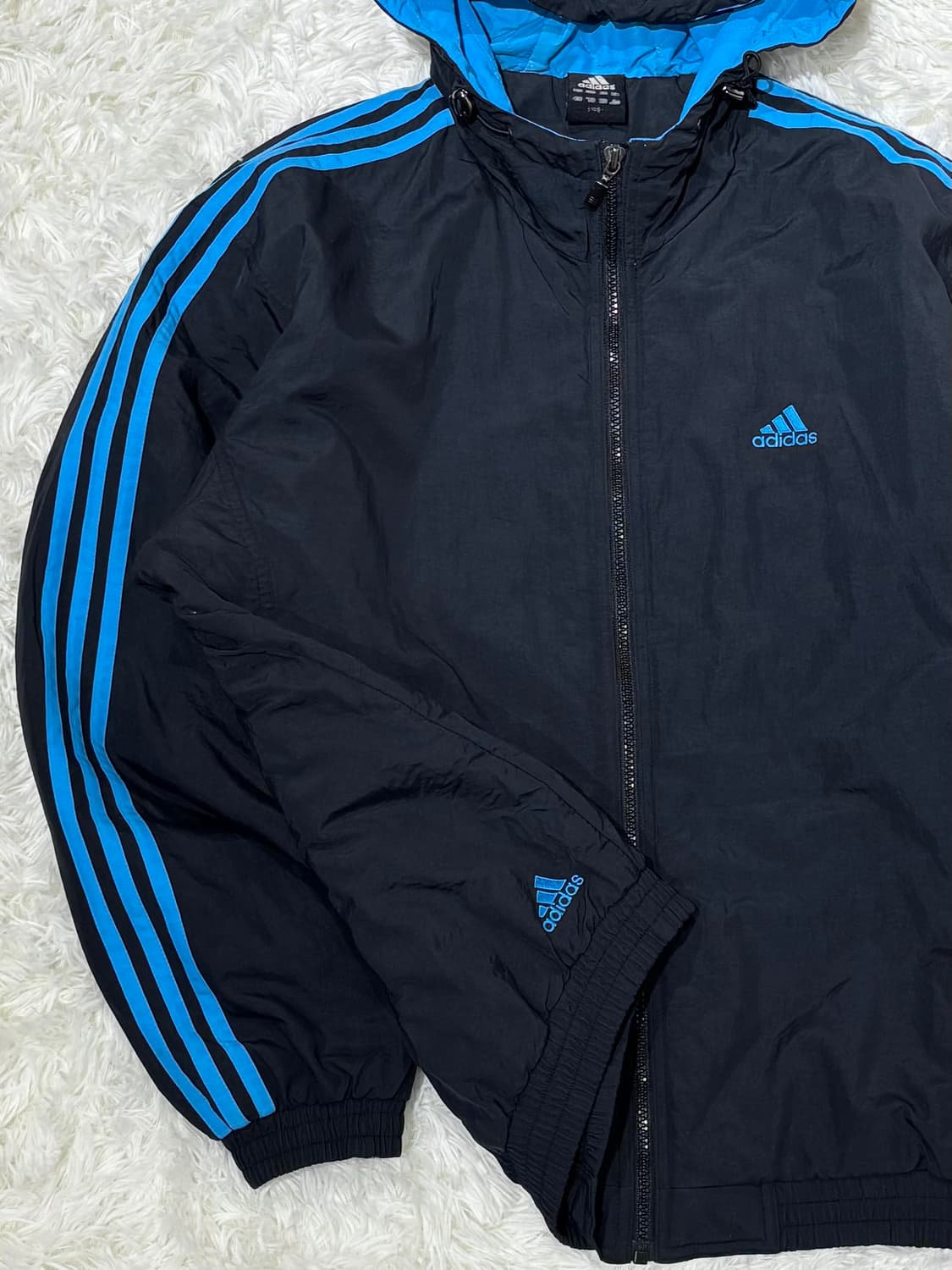 아디다스 90‘s 베이비블루 삼선 후드 점퍼 상품이미지7