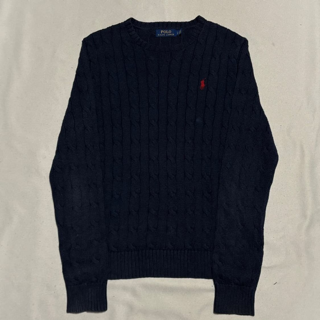 S 폴로랄프로렌 네이비 케이블 니트 상품이미지2