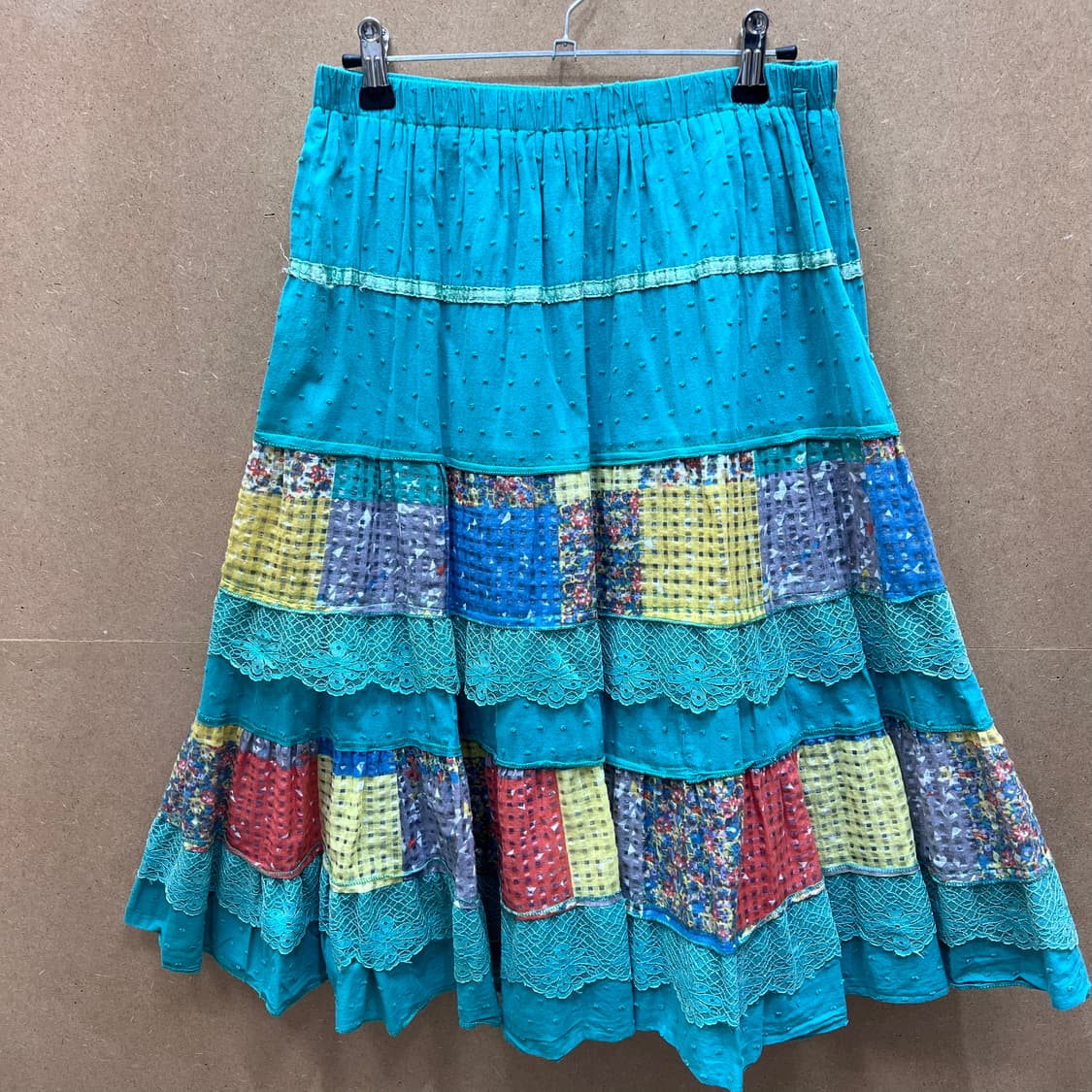 일본빈티지 패치워크 밴딩스커트 상품이미지1