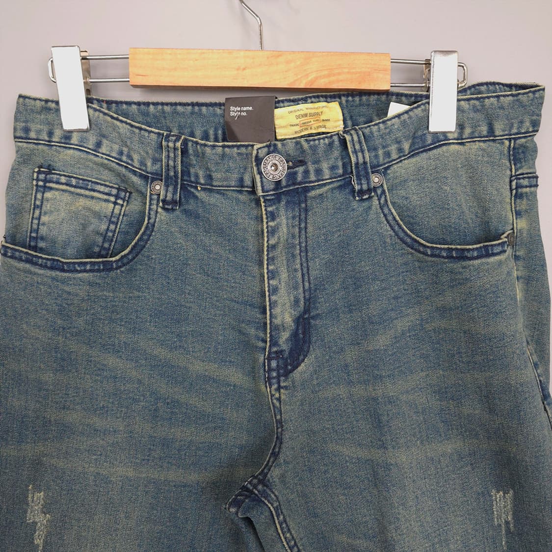 새제품)데님서플라이 DENIM SUPPLY 스트레이트 중청 데님팬츠 32 상품이미지2