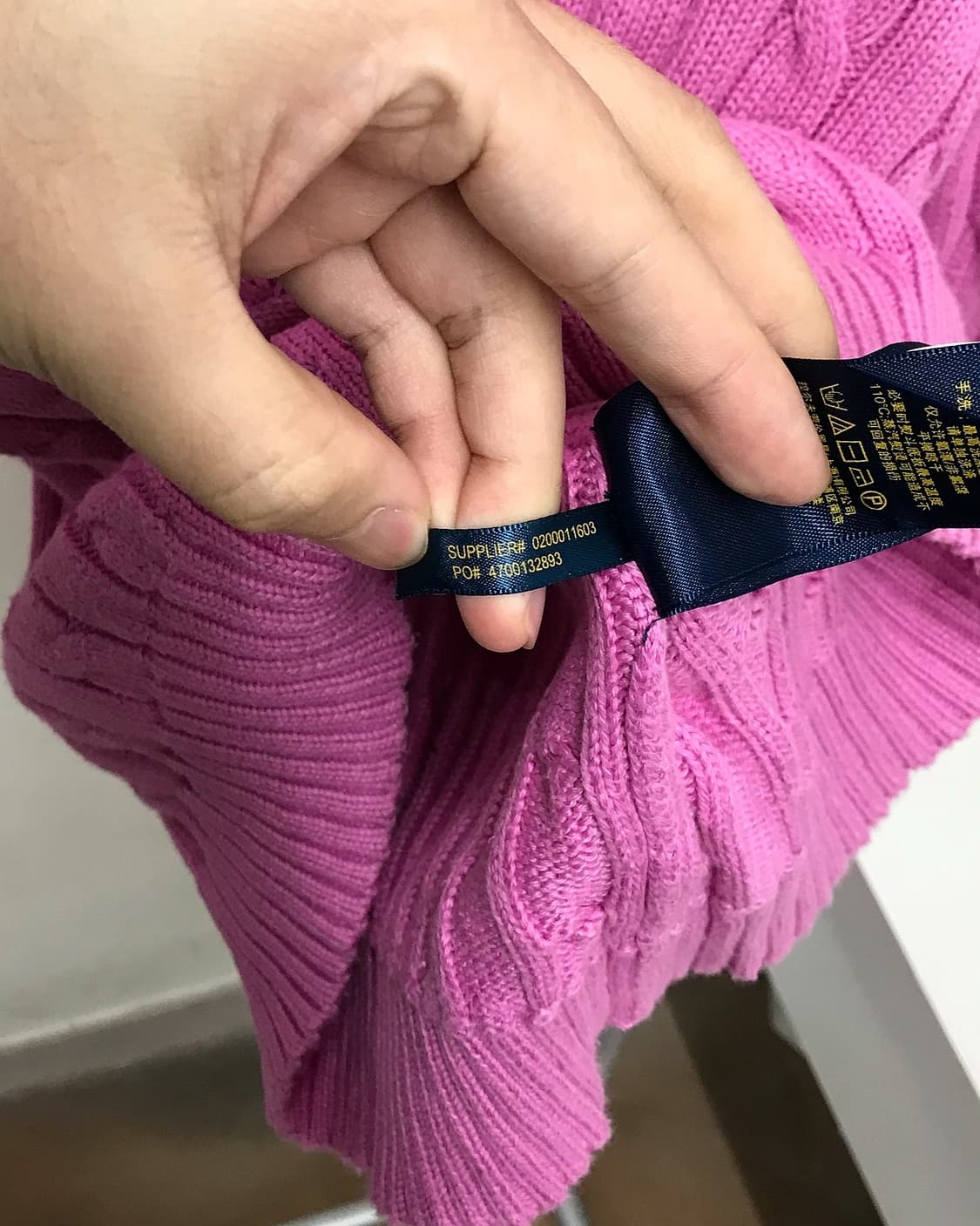 폴로 핑크 케이블 니트 상품이미지6