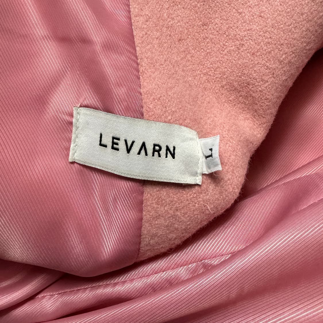 오버105-110 권장) LEVARN 핑크색 떡볶이 코트 상품이미지10