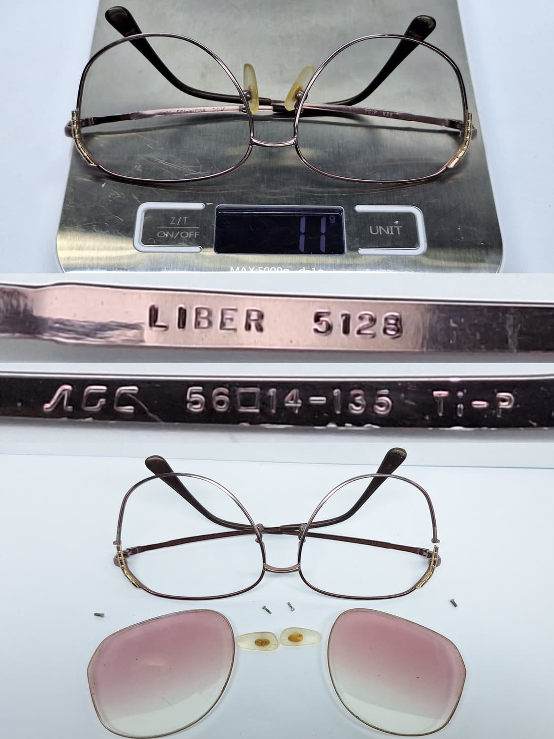 ACC LIBER 리베르 쥬얼리 티타늄 여성 안경테 안경/빈티지 일본 수 상품이미지2