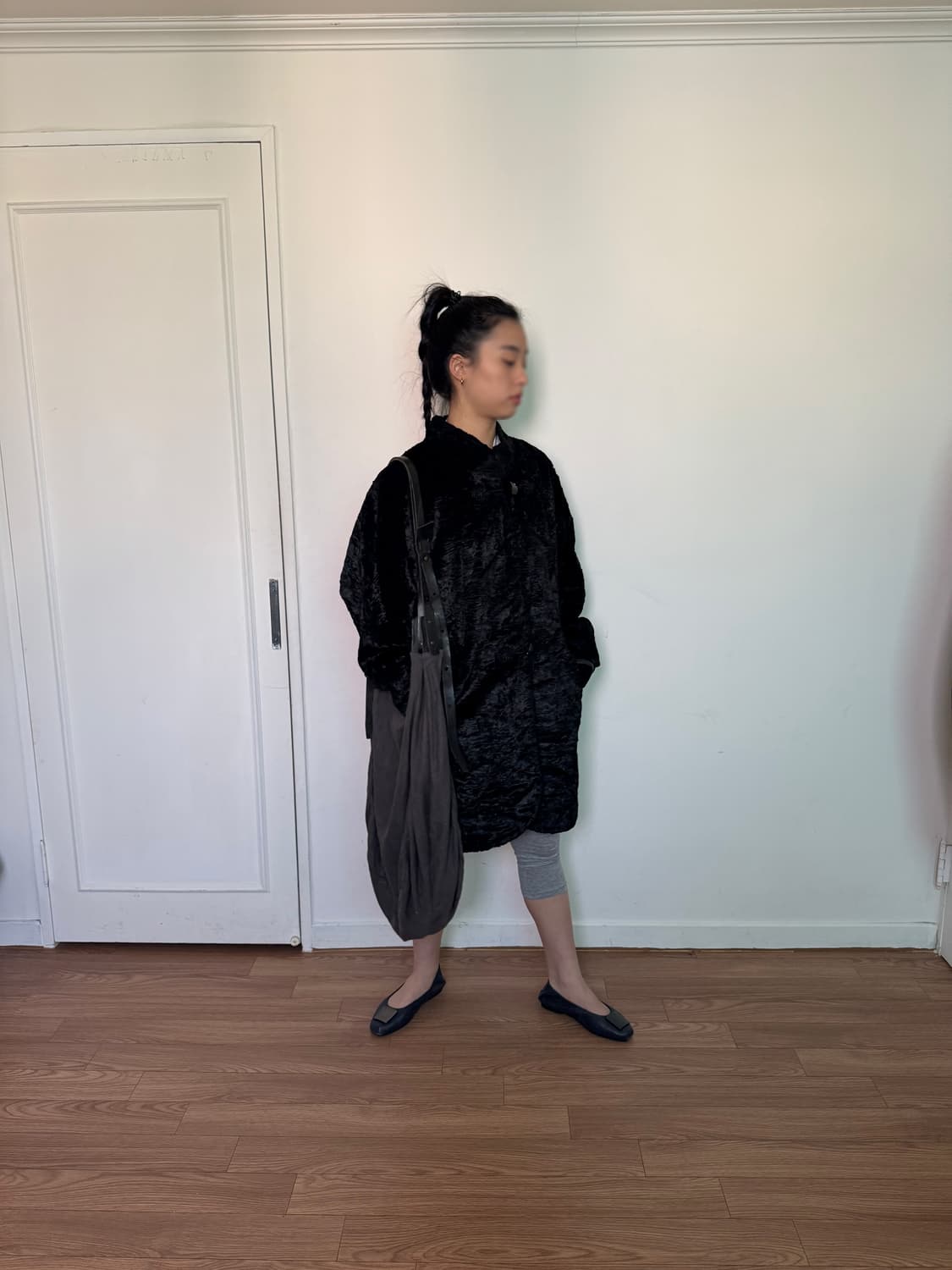 차이나 넥 카라 코트 상품이미지10