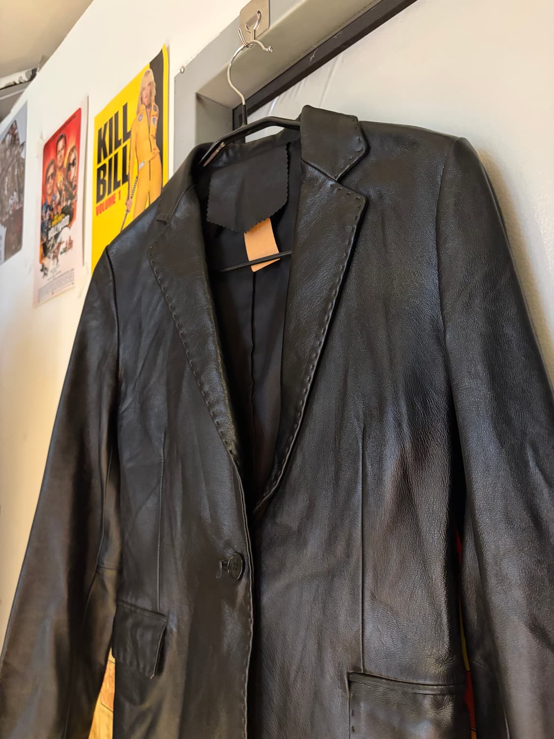 스티치 양가죽 레더 블레이저 상품이미지3