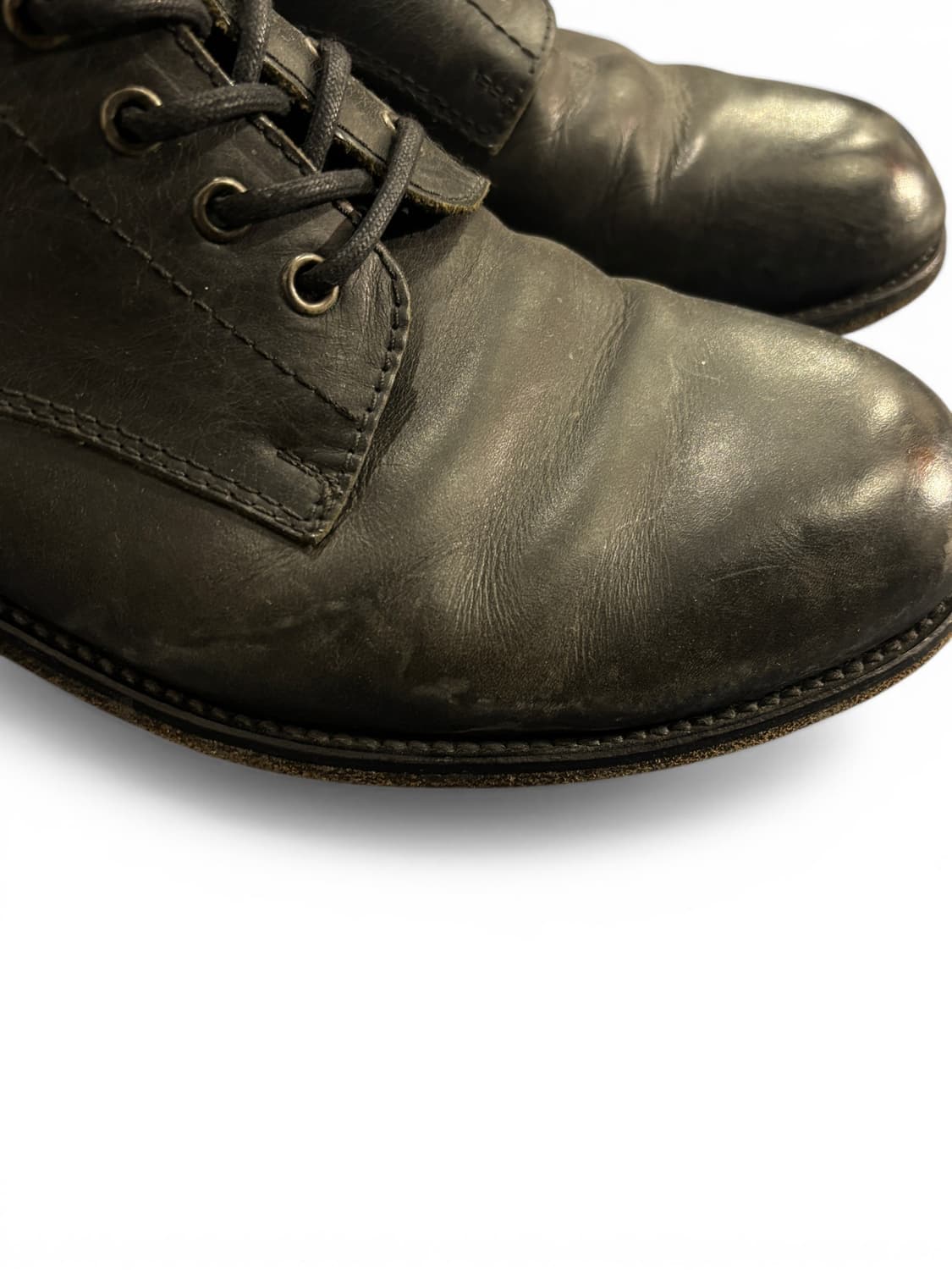 PADRONE Black Lace-Up Zip Boots Size 43 상품이미지6