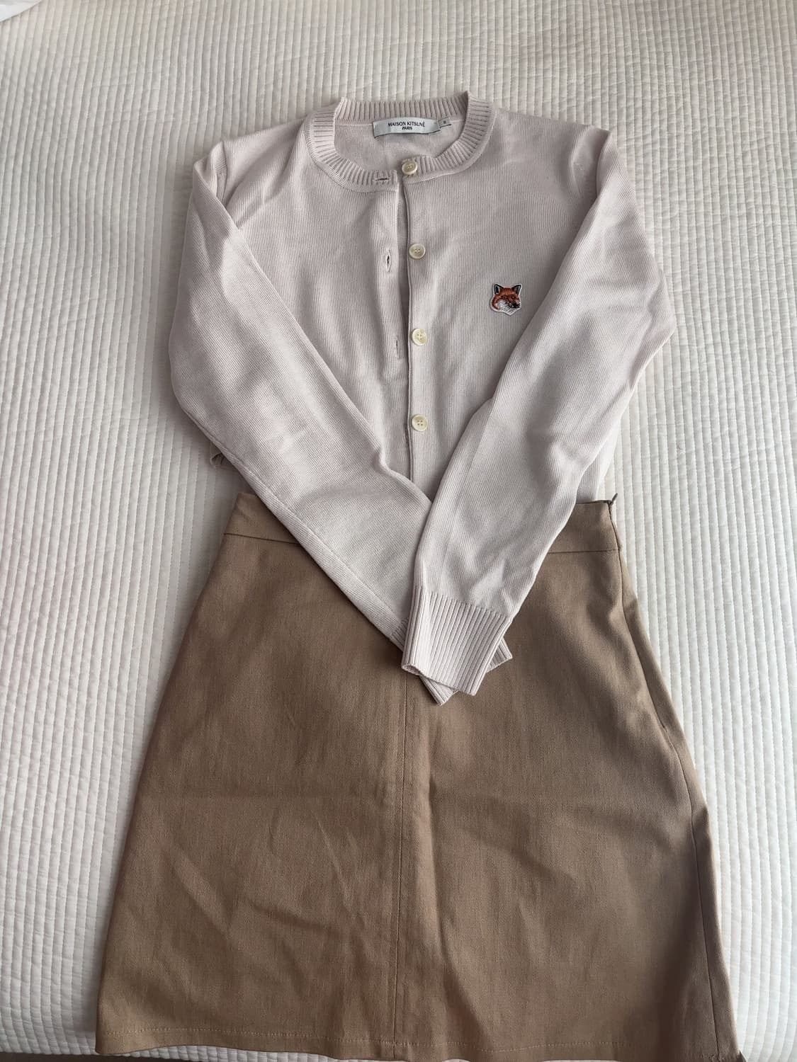 Xs)메종키츠네 폭스패치 가디건 베이지 상품이미지5