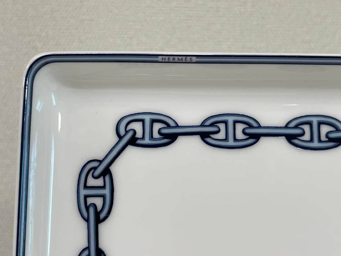 에르메스 샹달 블루 스퀘어 플레이트 1P HERMES 상품이미지3