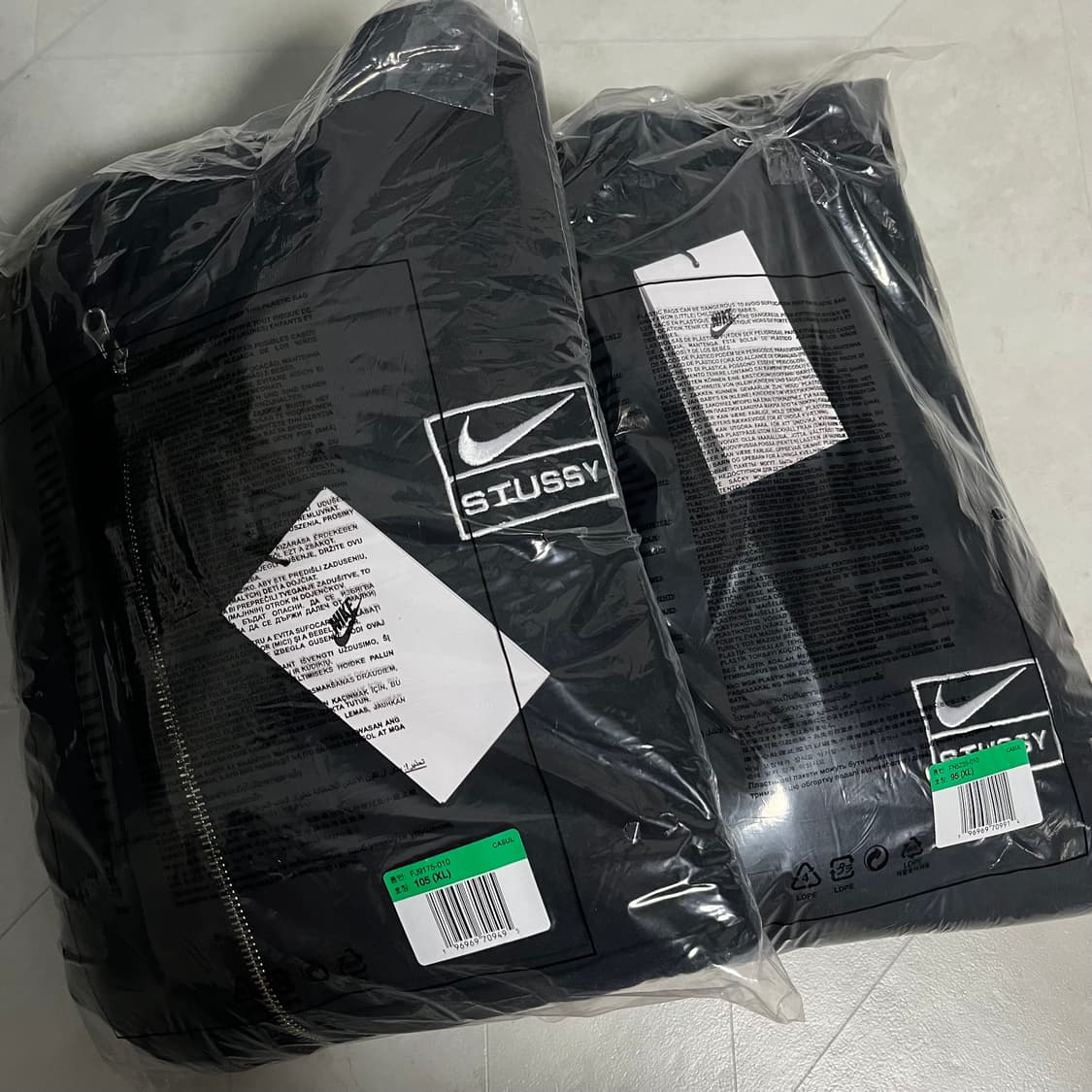 새상품(XL)나이키x스투시 워시드 플리스 후드 셋업 상품이미지1