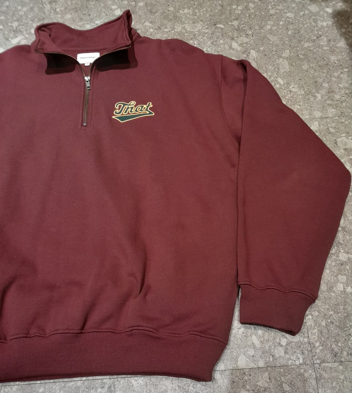 💥디스이즈네버댓 하프집업 자수 맨투맨 버건디 (XL) 상품이미지3