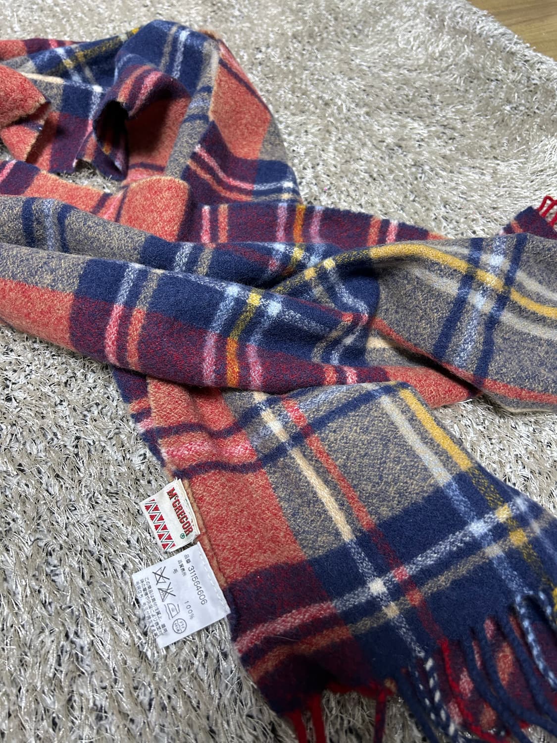 일본판 맥그레고리 울체크 목도리 상품이미지3