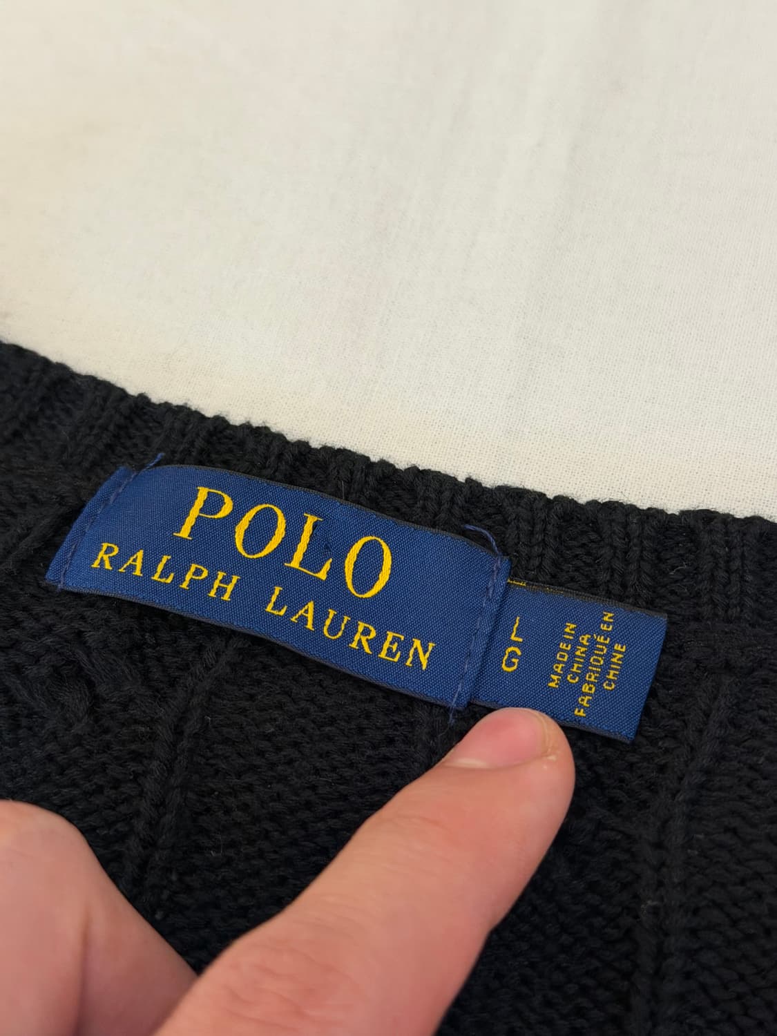 폴로 랄프로렌 꽈배기 케이블 니트 블랙 상품이미지3