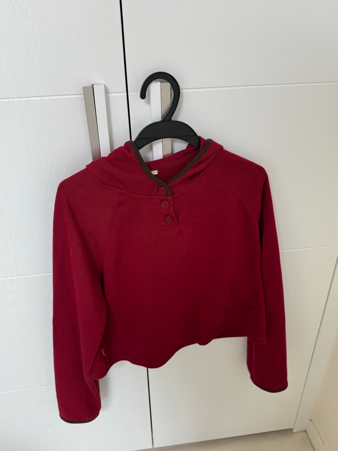 comoninoz W LAYERED HOOD T-SHIRT [RED]  상품이미지2