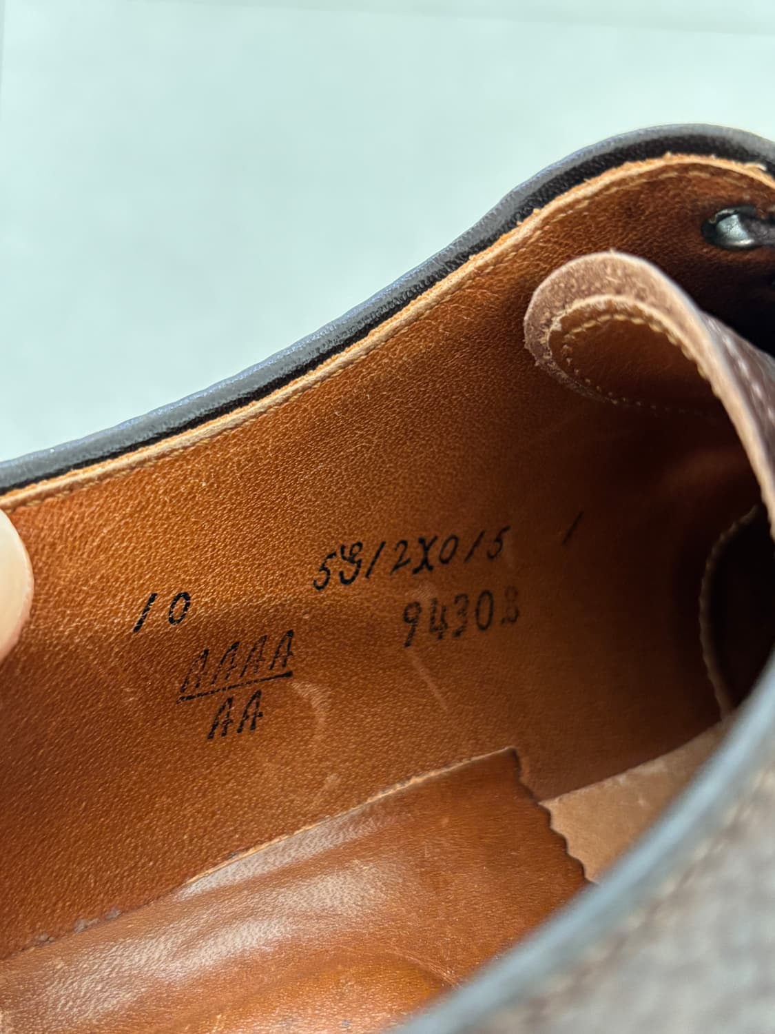 극강의 빈티지 에이징된 알든 94308 플레인 토 블루처 10AAA 상품이미지7