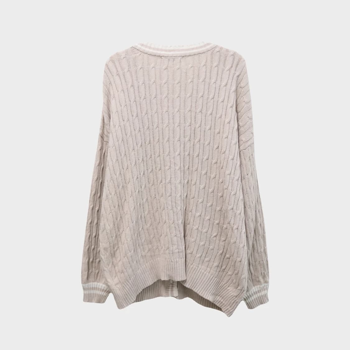 CHIP CLIP 프레피룩 딸기우유 꽈배기 가디건 61629 상품이미지2