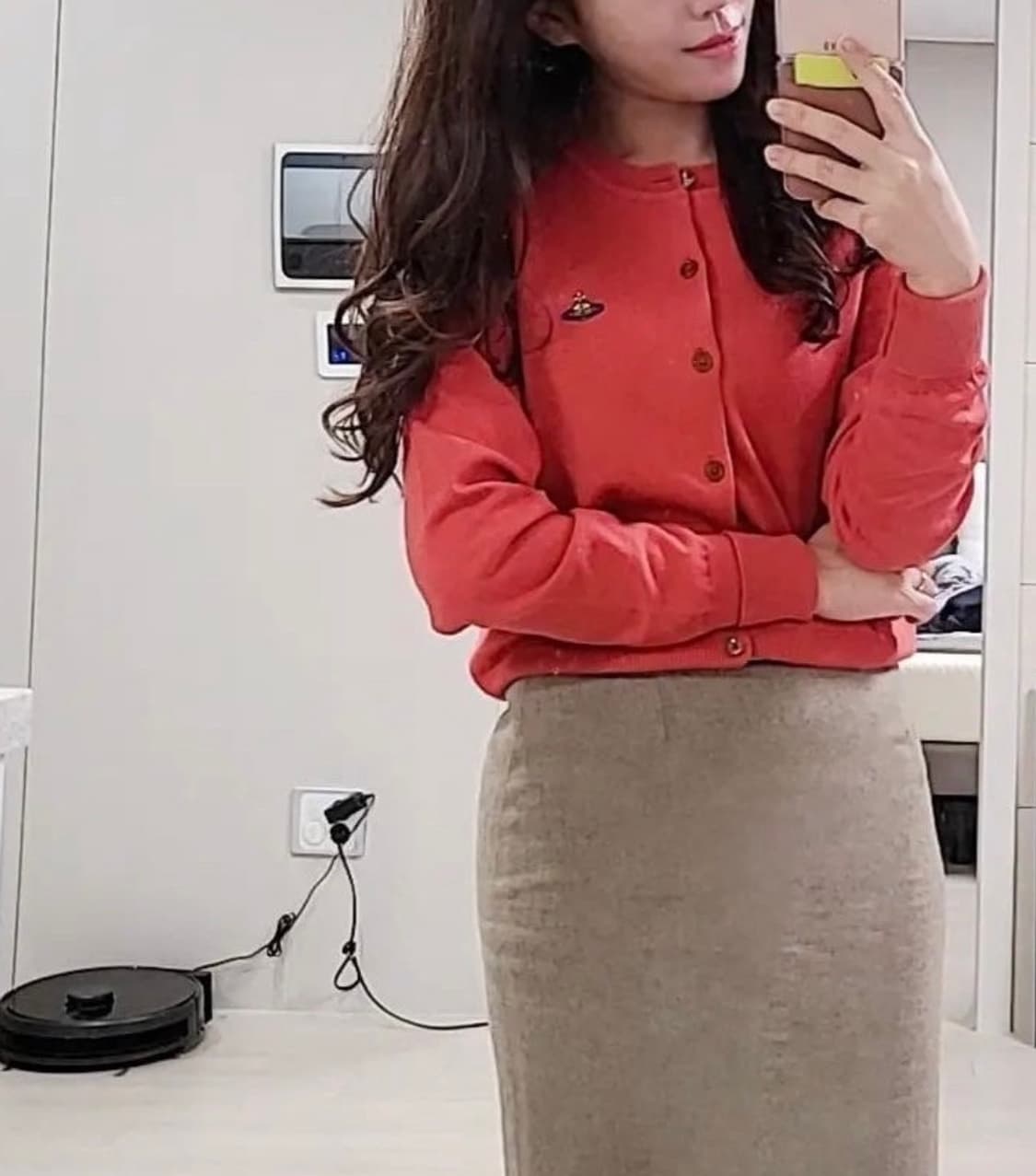 [M] 비비안 웨스트우드 베아 가디건 코랄 핑크 상품이미지3