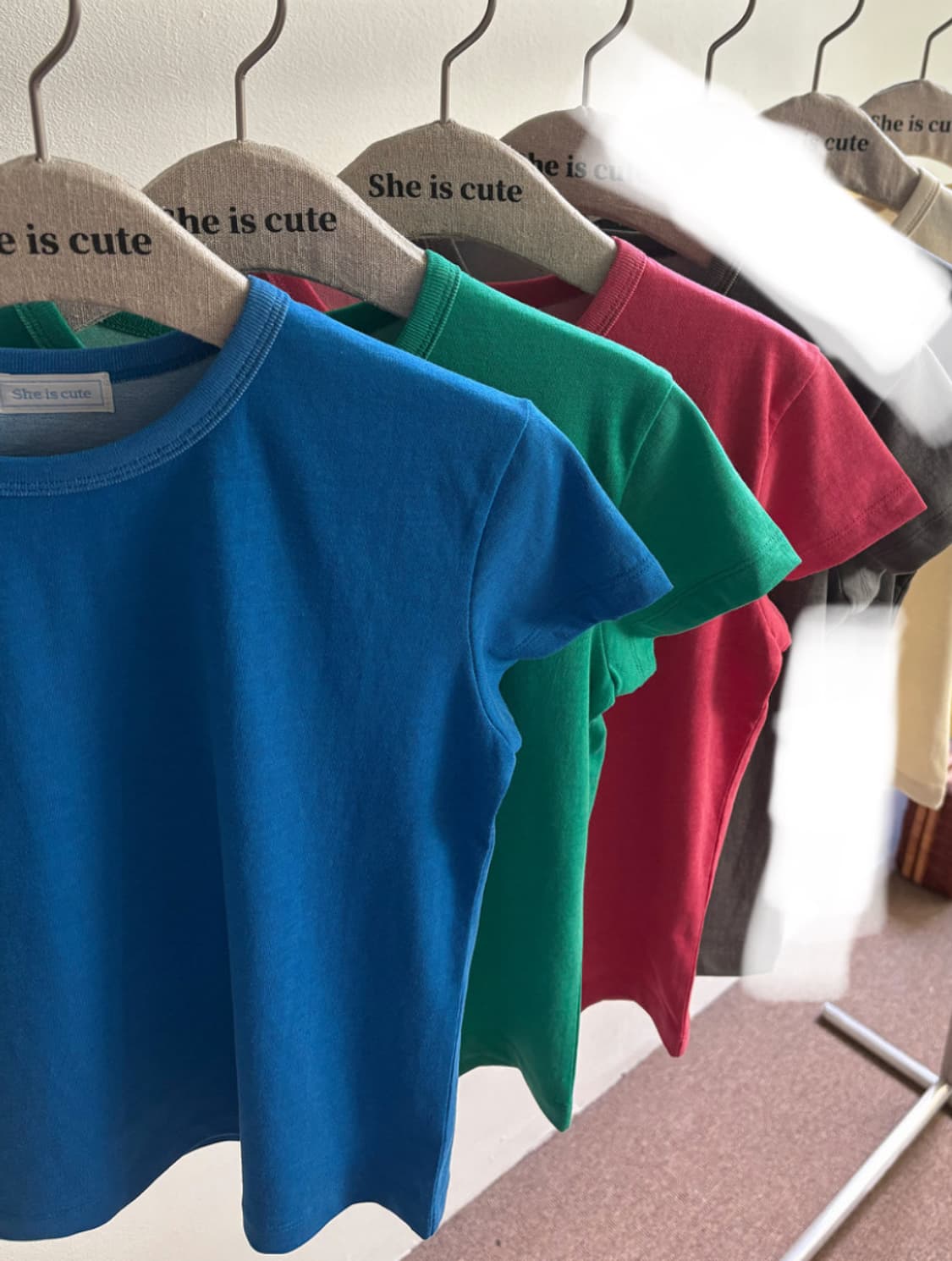 새상품 일괄) 쉬이즈큐트 키키 티 체리/그린/블루 상품이미지1