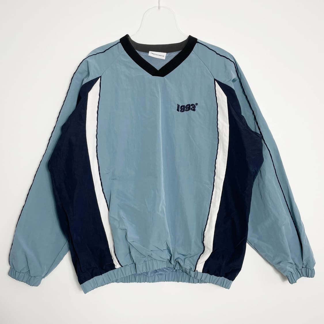 D2 1993스튜디오 빈티지 파이핑 윈드브레이커 블루 프리사이즈 상품이미지1