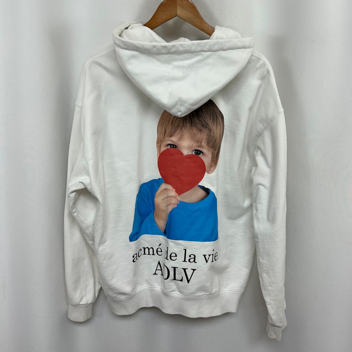 ADLV 남자 면100% 후드집업 화이트 (실측110) 상품이미지5