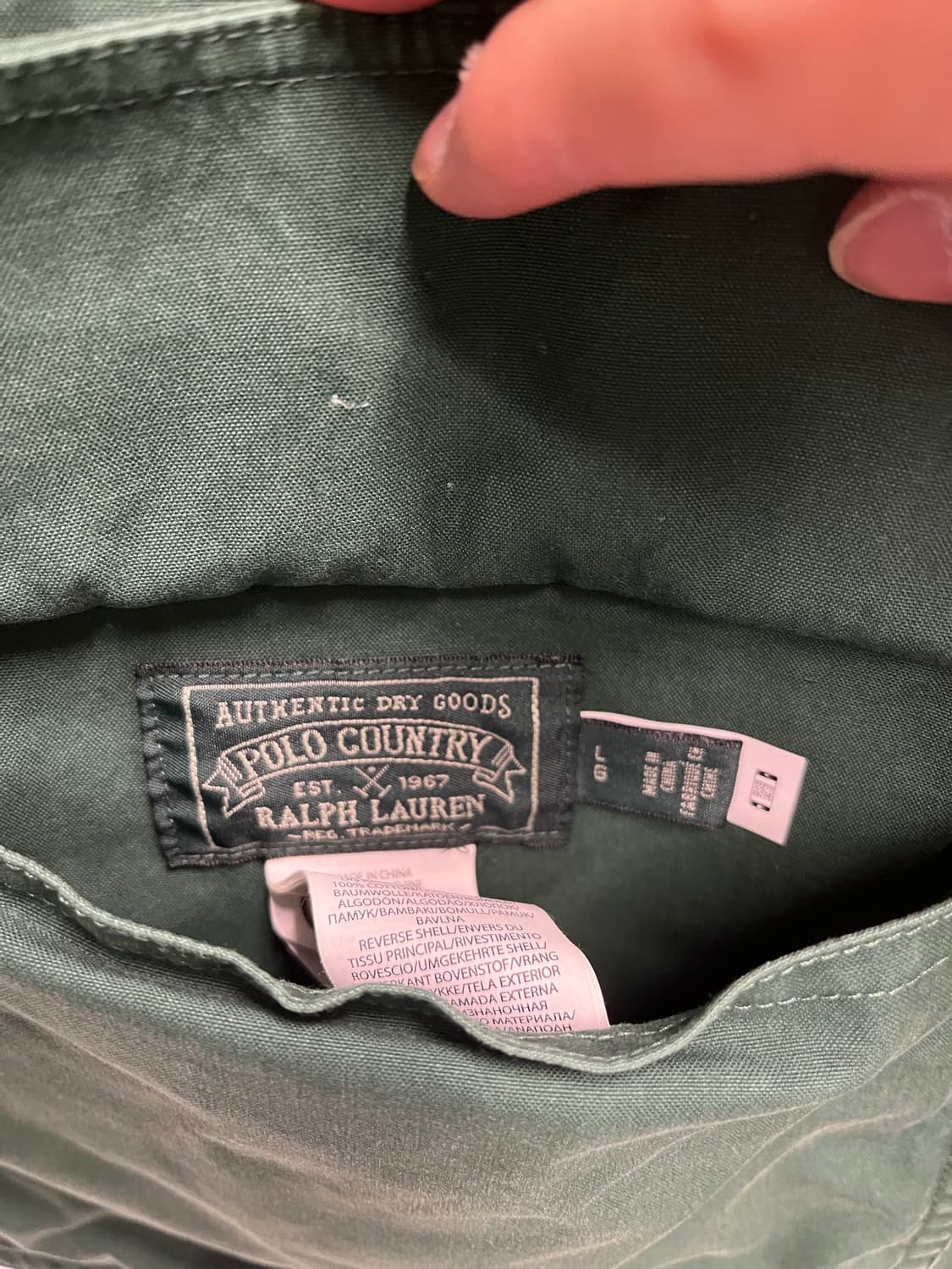 폴로 랄프로렌 컨트리 리버서블 모호크 캔버스 헌팅 자켓 L 상품이미지3