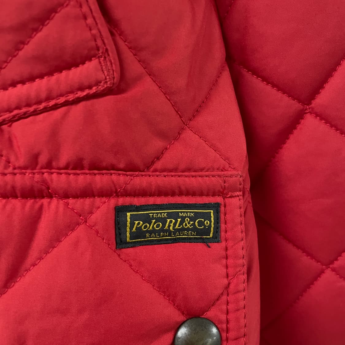 폴로 랄프로렌 레드 퀄팅 자켓 L(W) 상품이미지4