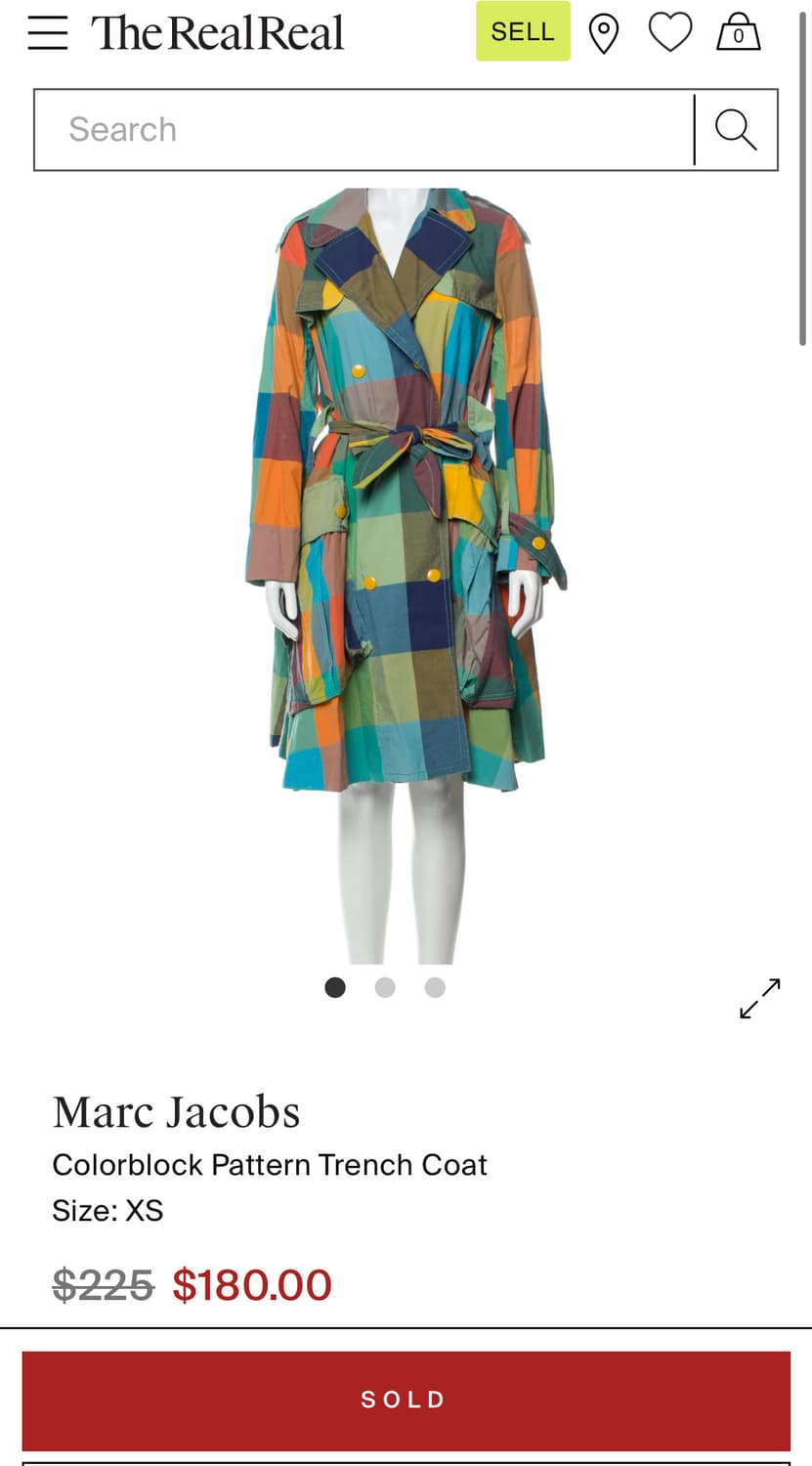 MARC JACOBS 빅 포켓 컬러 포인트 트렌치코트 상품이미지3