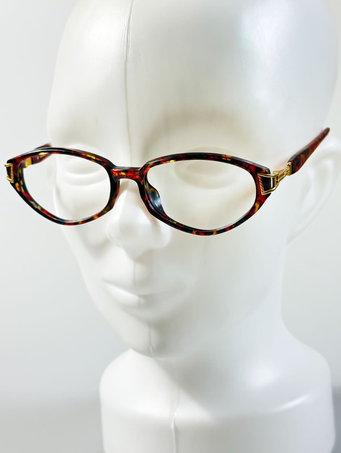 90s CANTABILE 패턴 뿔테 오벌 프레임 빈티지 안경 상품이미지8