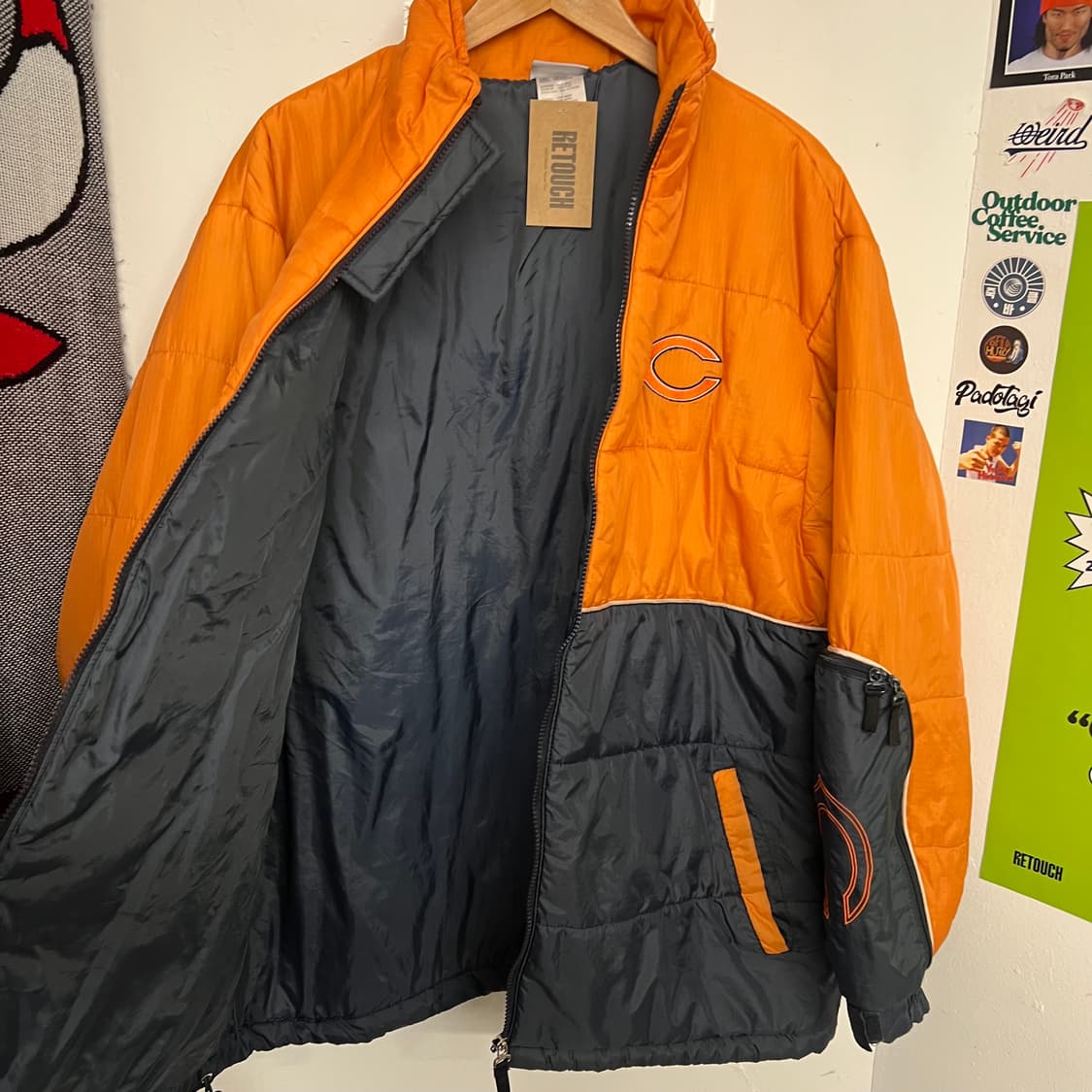 2000's 리복 시카고 베어스 패디드 자켓 상품이미지8
