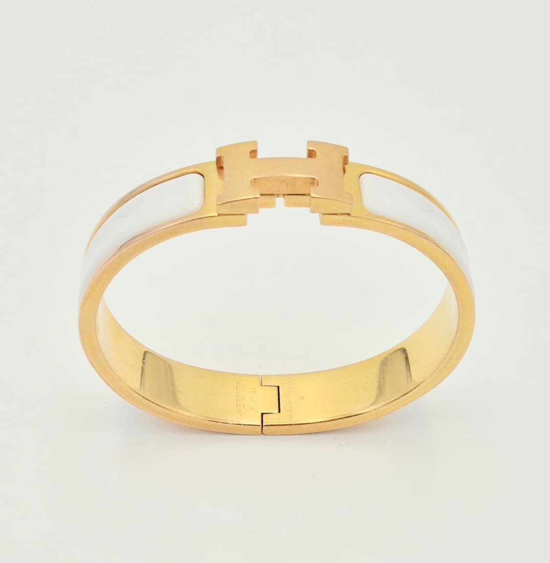 에르메스 클릭아슈 PM 화이트 금장 팔찌 상품이미지4