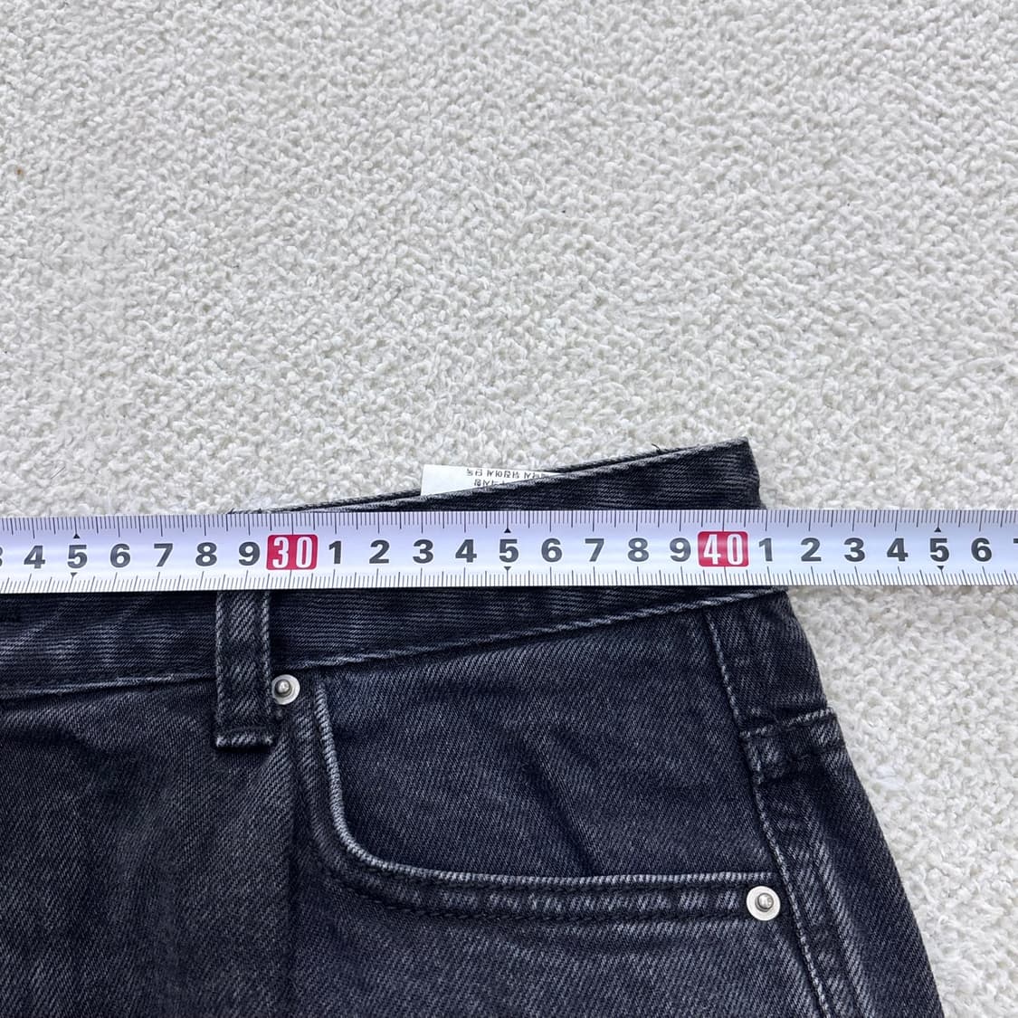 L ORR 블랙 와이드 데님 팬츠 0326E 상품이미지6