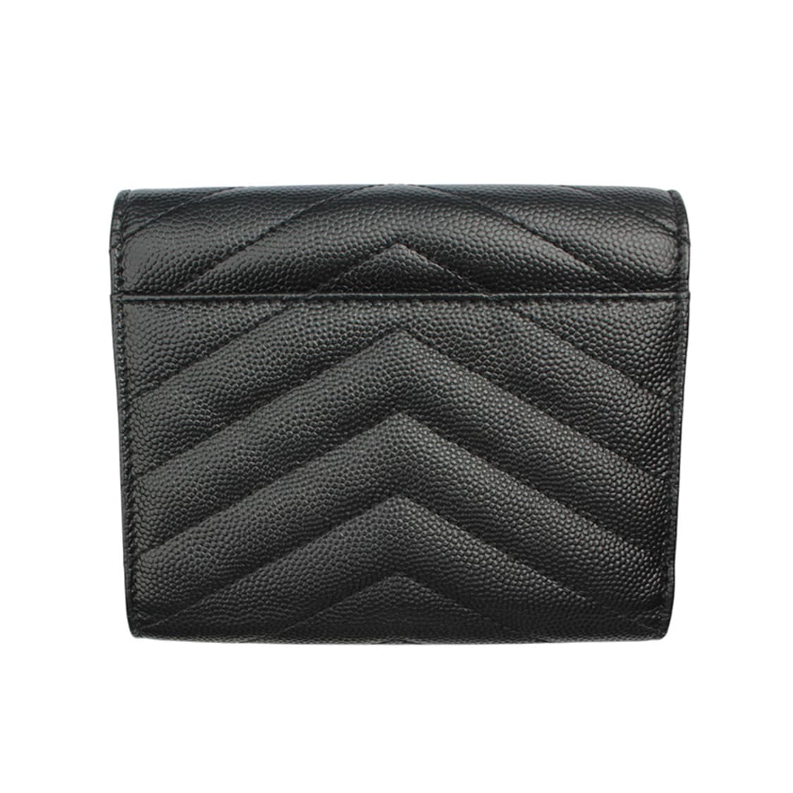 생로랑파리 블랙 YSL 금장 쉐브론 반지갑 상품이미지2